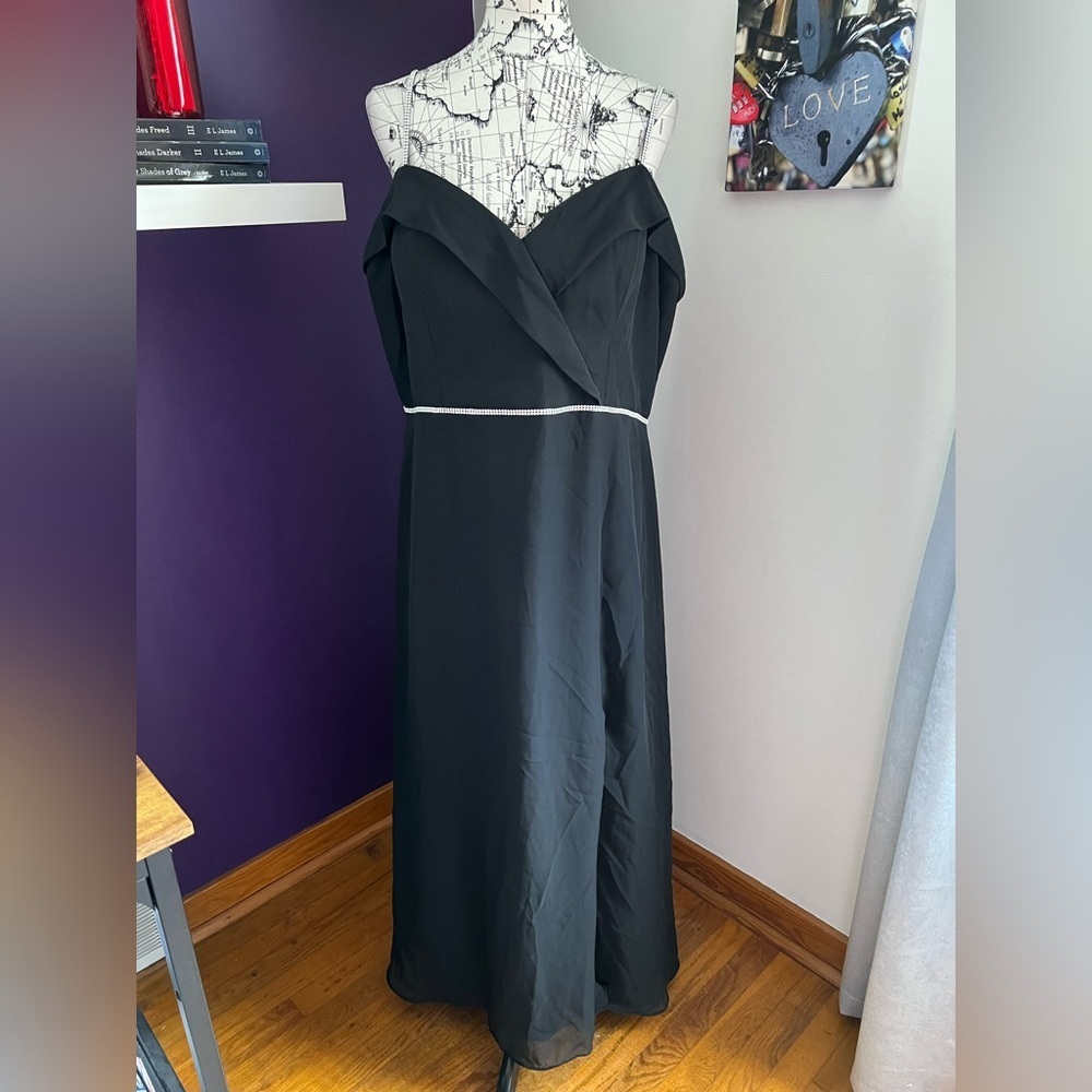 Off Shoulder Christina Wu Plus Size Gown with Crystals